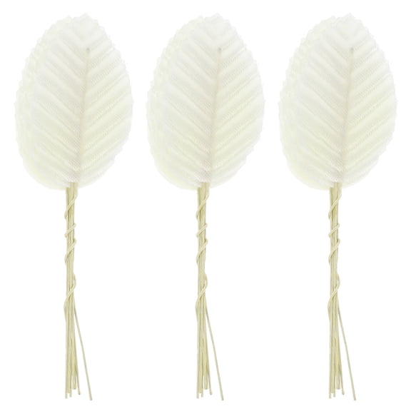 LOLIPPYY 200Pcs White Fake Leaf Decorations for Room Home Event and Photography Use
