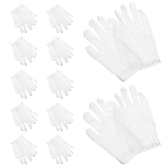 LOLIPPYY 200Pcs White Non Slip Anti Static Esd Gloves Washable Reusable Protective Gloves for Computer Installation