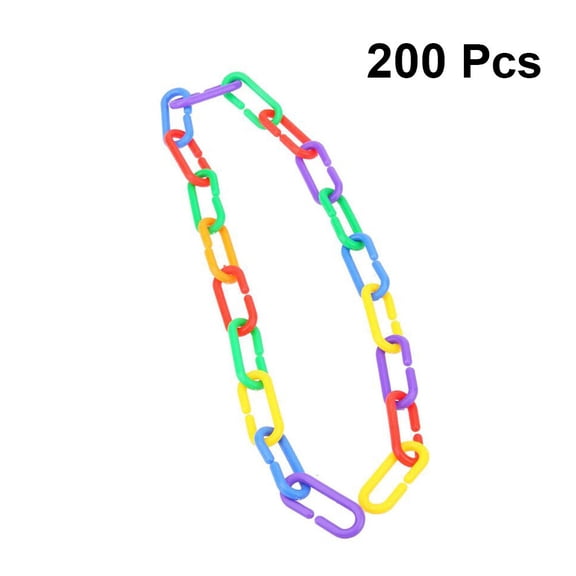 LOLIPPYY 200pcs Parakeet Chew Toys Plastic Chain Design for Chewing and Fun