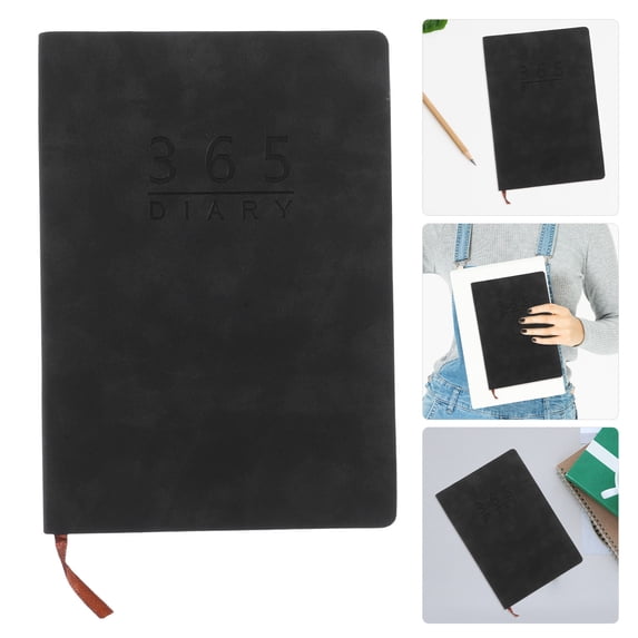 LOLIPPYY 2026 Work Planner Book Black Hardcover with Tabbed Months and Sturdy Design for Organized Writing