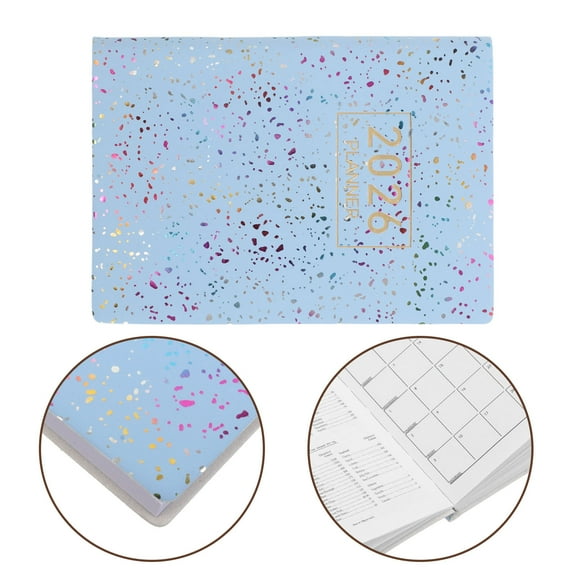 LOLIPPYY 2026 pocket diary A7 2026 Pocket Planner PU Cover Sky-blue Goal Setting for Daily Planning 1Pack