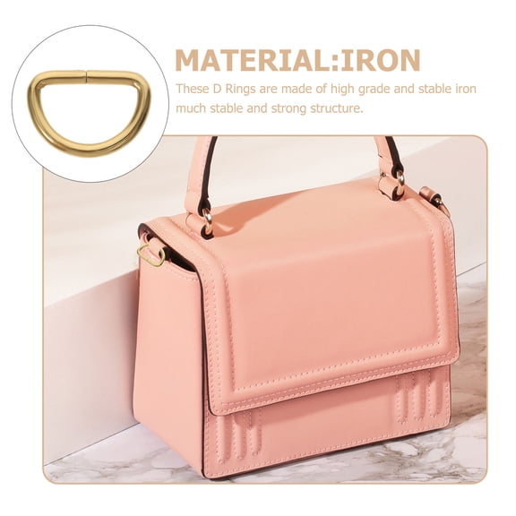 LOLIPPYY 20PCS Metal D Ring Bag Hardware Accessories for Belts for Jeans Skirts and Luggage