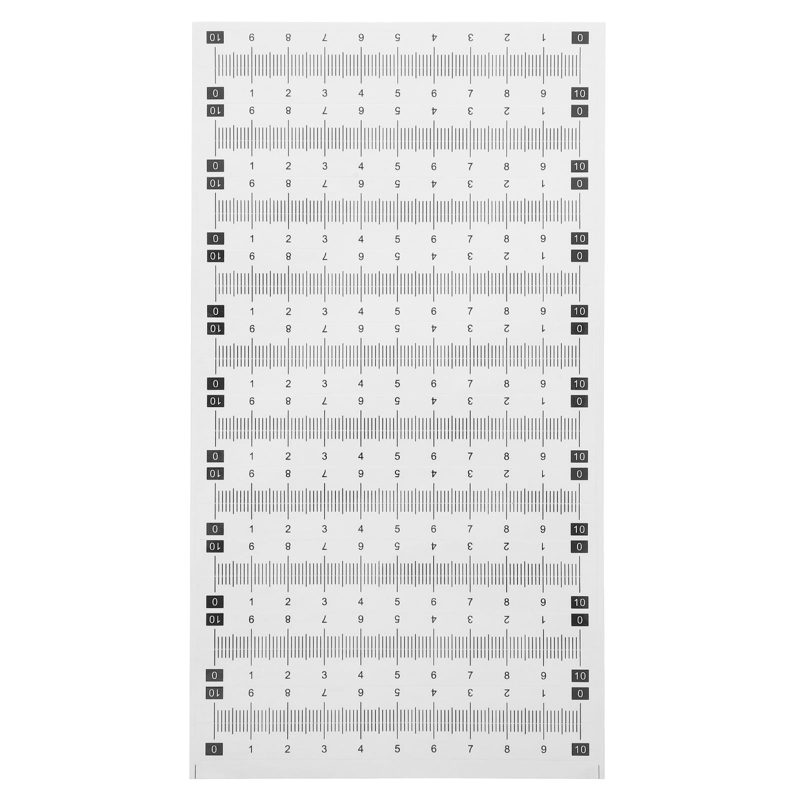 LOLIPPYY 20Pack Stick on Measuring Tape Waterproof PVC Rectangular ...