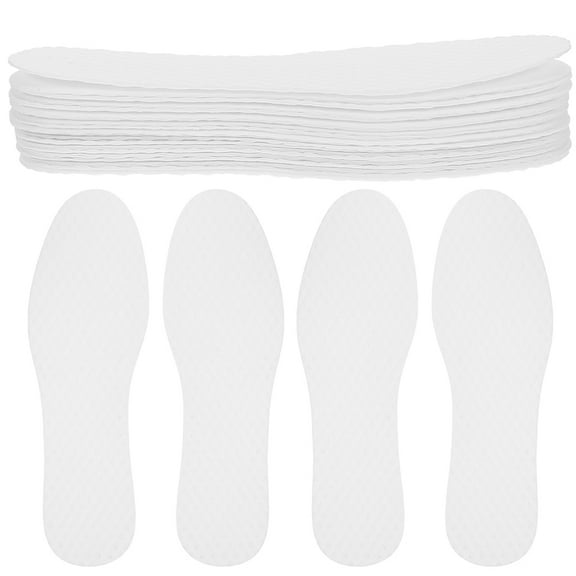 LOLIPPYY 20Pairs Thin Replaceable Shoe Insoles in White for Comfortable Daily Use