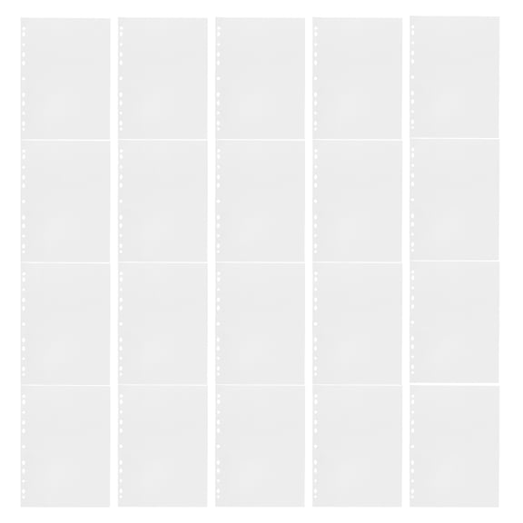 LOLIPPYY 20Pcs A4 Double Sided Release Paper for Stickers Reusable Binder Refill Inserts with White Punched Pages