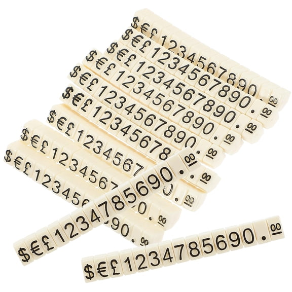 LOLIPPYY 20Pcs Aluminum Alloy Price Display Cubes White Adjustable for Jewelry Counters