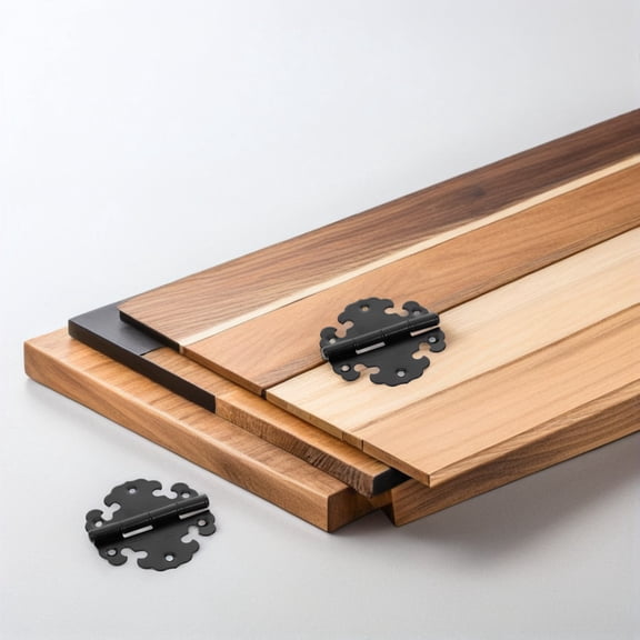 LOLIPPYY 20Pcs Black Engraved Vintage Hinges for Decorative Wooden Box and Kitchen Cabinet Door Use