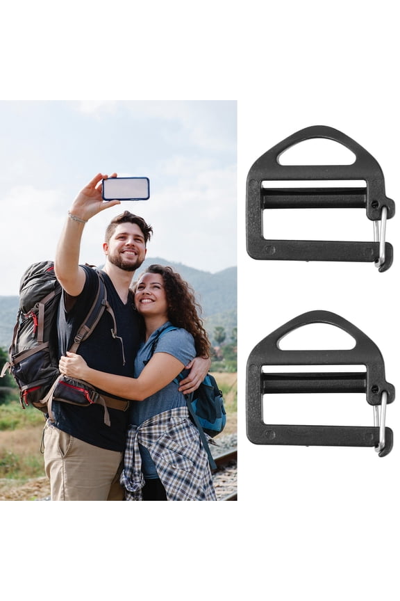 20Pcs Black Plastic Webbing Buckles Quick Release Heavy Duty Ladder Buckles for Bag Making