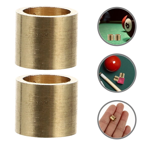 LOLIPPYY 20Pcs Brass Snooker Pool Cue Ferrules Tubes Replacement Durable Repair Accessories