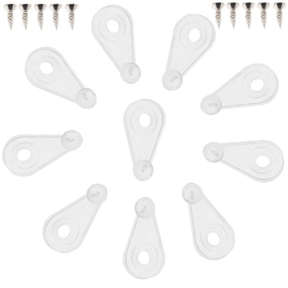 LOLIPPYY 20Pcs Cabinet Glass Clip White Clamping Glass For Mirrors Closet Handle