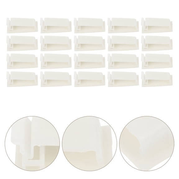 LOLIPPYY 20Pcs Cable Storage Holder with Self Adhesive for Mouse and Data Cables White