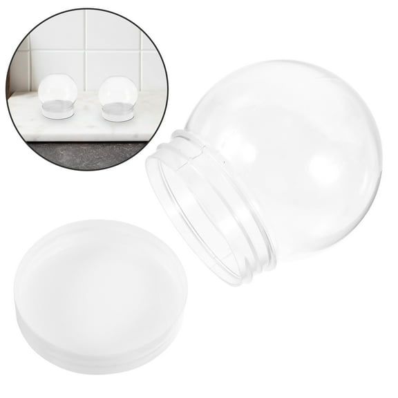 LOLIPPYY 20Pcs Candy Jar Plastic Round Ball Shape Sealing for Desktop Decoration