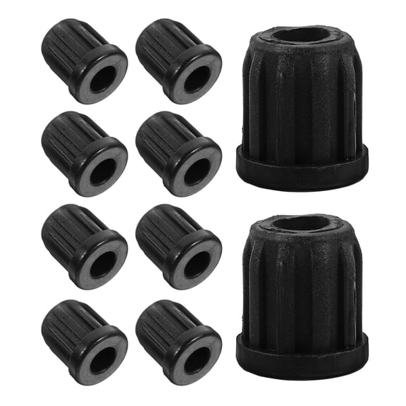 LOLIPPYY 20Pcs Caster Socket Inserts for Chair Legs Black Thick Material Sleeve for Stem Casters