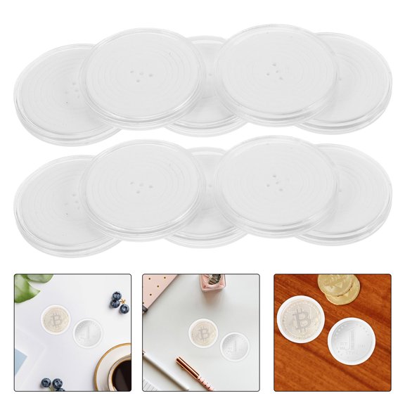 LOLIPPYY 20Pcs Coin in Transparent Design for Display and Storage with Durable Ps Material