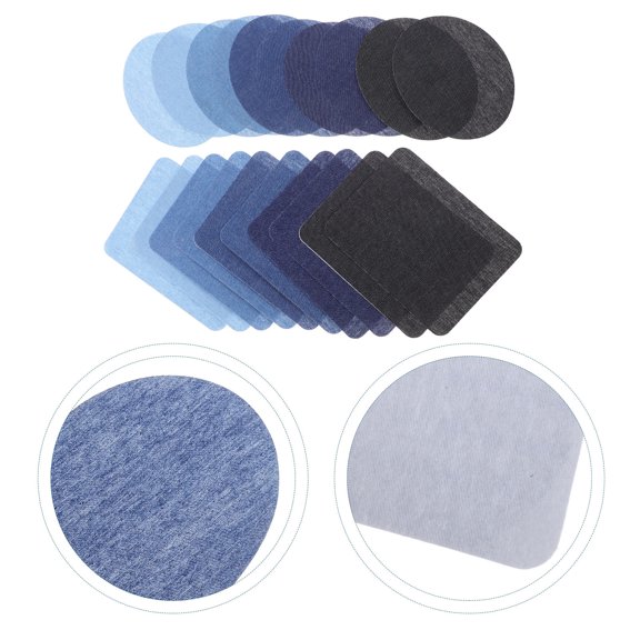 LOLIPPYY 20Pcs Creative Denim Embroidery Fabric Stickers for Jeans Patch Repair and Decorative Clothing Use