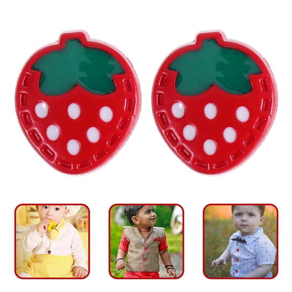 LOLIPPYY 20 Pieces Cute Strawberry Resin Buttons Plastic Decorative Fasteners for Crafts and Sewing Projects