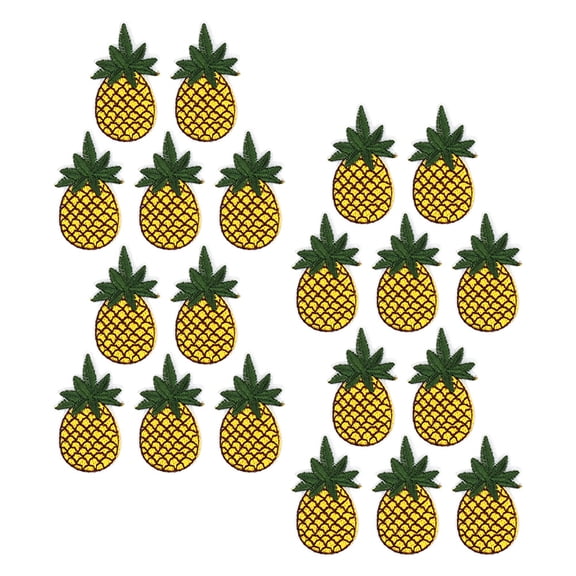 LOLIPPYY 20Pcs DIY Multi Color Pineapple Iron on Patches for Clothes Bags Hats Jackets Easy Application Durable Fabric