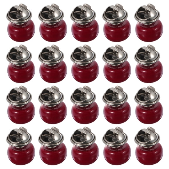 LOLIPPYY 20Pcs Dark Red No Sewing Buttons for Clothes Decoration and Collar Fixing