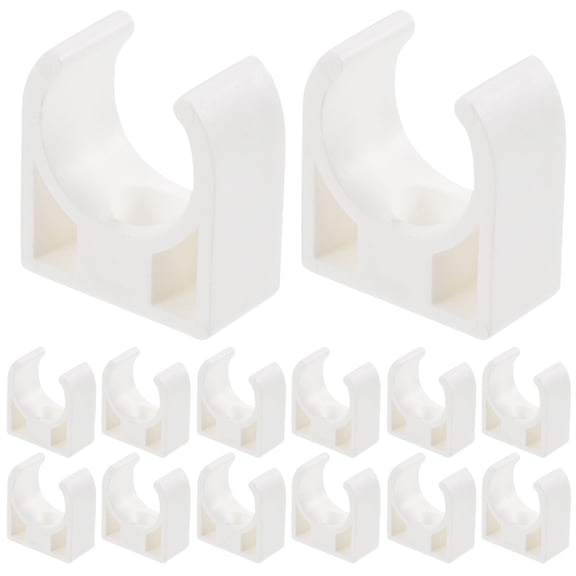 LOLIPPYY 20Pcs Dc Motor Brackets Plastic Clamps White U Shape Design for Secure Motor Installation