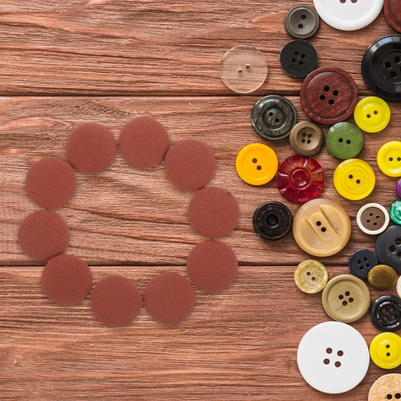 LOLIPPYY 20Pcs Durable Fabric Covered Aluminum Base Buttons for Sewing Coats Shirts Sweaters