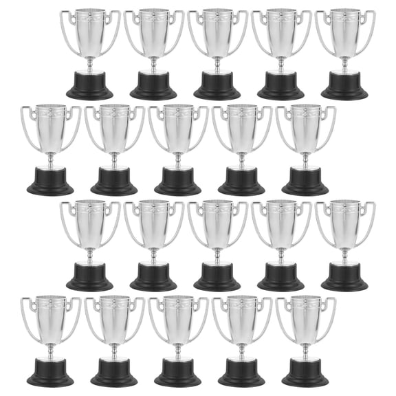 LOLIPPYY 20Pcs Durable Plastic Gold Trophy Cups Small Participation Awards for Sports and Office