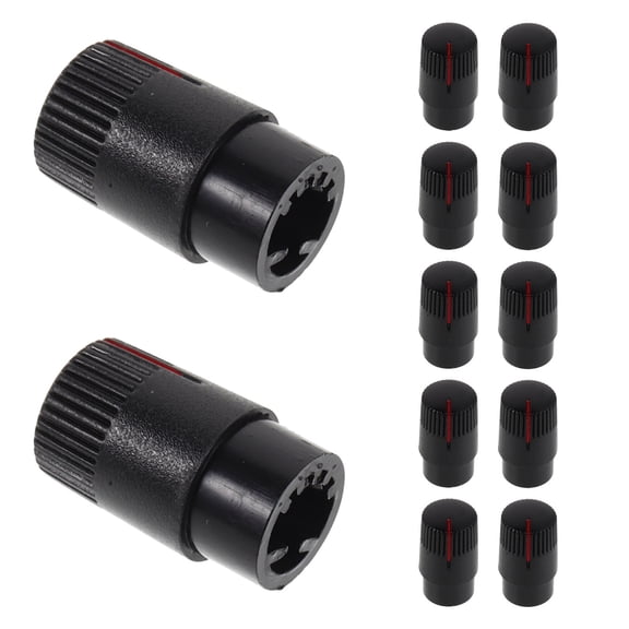 LOLIPPYY Compact Control Knobs, Black, Sturdy Plastic, Easy Grip, for Mixers, 20Pcs