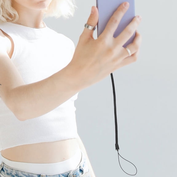 LOLIPPYY 20Pcs Elastic Coil Lanyard for Stylus and Phone with Plastic Tether Strap