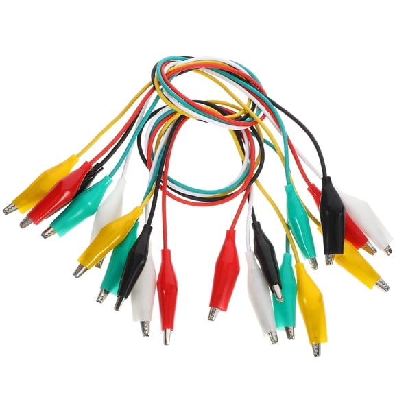 LOLIPPYY 20Pcs Electrical Copper Clips Jumper Cable Clamp Assorted Color for Technicians