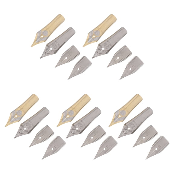 LOLIPPYY 20Pcs Extra Fine Metal Fountain Pen Nibs for Replacement Smooth Writing Calligraphy and Painting