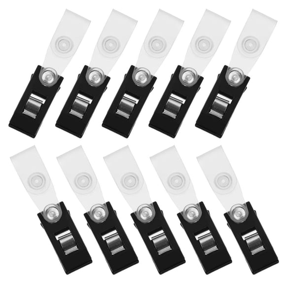 LOLIPPYY 20Pcs Garden Flag Plastic Clips Black Durable Anti Wind Stopper for Yard Banner Decoration Accessories