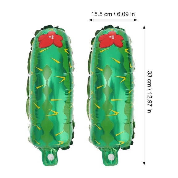 LOLIPPYY 20Pcs Green Foil Cactus Balloons Unique Party Decorations for Weddings and Festivals
