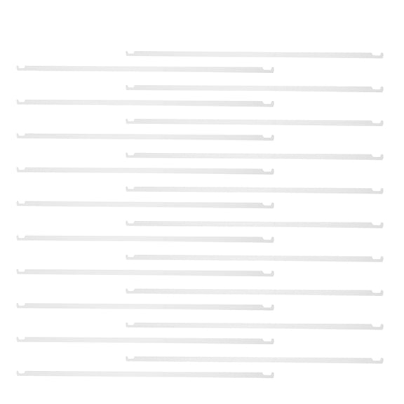 LOLIPPYY White Metal File Bars for Wall Efficient Space Saving Document Organizer 20Pcs