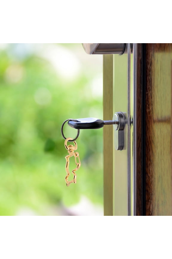 20Pcs Jewelry Making Charms Golden Cat Keychains Durable Zinc Alloy Materials