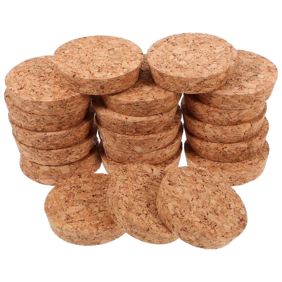 LOLIPPYY 20Pcs Light Brown Wooden Wine Bottle Stoppers for Home Wine Making and Storage