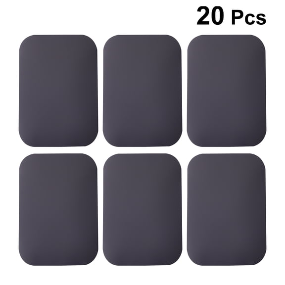 LOLIPPYY 20Pcs Magnetic Car Mount Metal Plates Black Adhesive Phone Iron Plates for Bracket