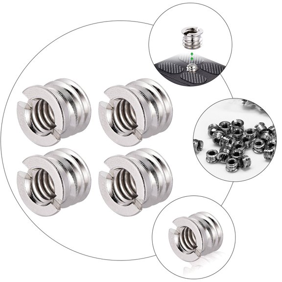 LOLIPPYY 20Pcs Mic Clip Connecting Screw Adapter for Microphone Stand Thread Conversion