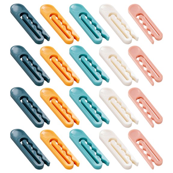 LOLIPPYY 20Pcs Multi Function Plastic Clothes Clips for Fixing Clothes Drying in Balcony and Bathroom
