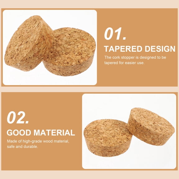 LOLIPPYY 20Pcs Multi Use Wooden Wine Corks for Bottle Sealing and Taste Preservation