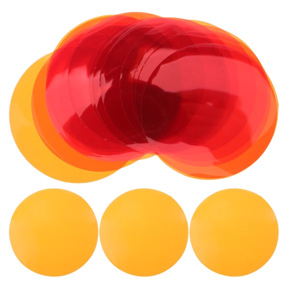 LOLIPPYY 20Pcs Peel and Stick Warm Light Filter Film Orange Gel for Pendant Lamp and Ceiling Light