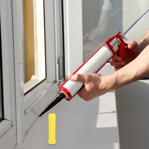 LOLIPPYY 20Pcs Plastic Caulking Extender Tube with Screw on Design for Accurate Glue Sealing and Durable Use