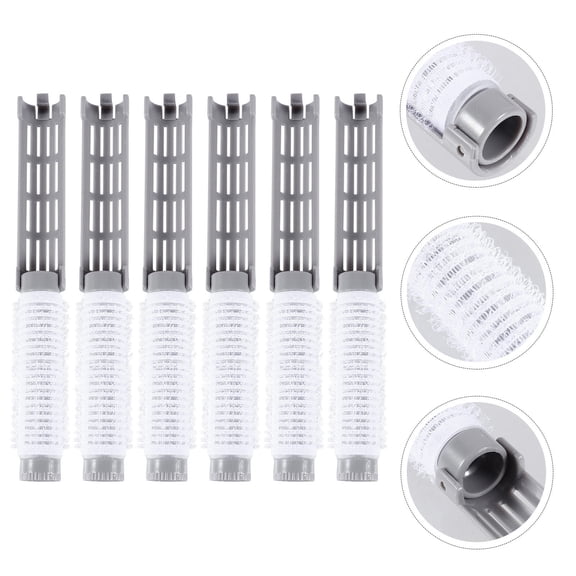 LOLIPPYY 20Pcs Plastic Hair Curlers Hair Rollers for Natural Waves Grey Portable