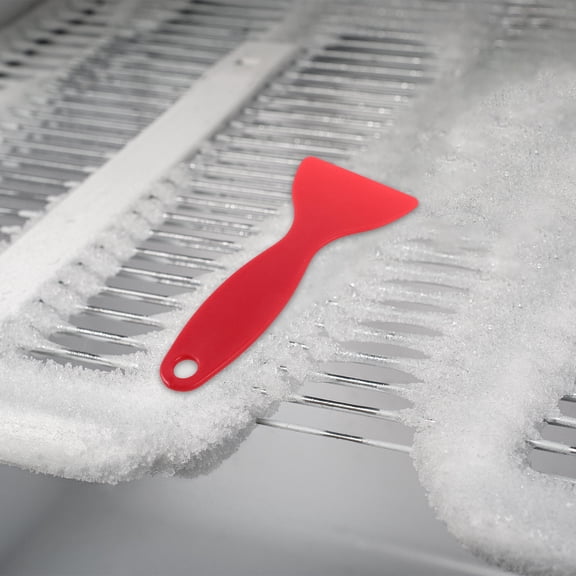 LOLIPPYY 20Pcs Plastic Ice Scraper for Refrigerator Freezer Cleaning Scraper Red Kitchen Tool