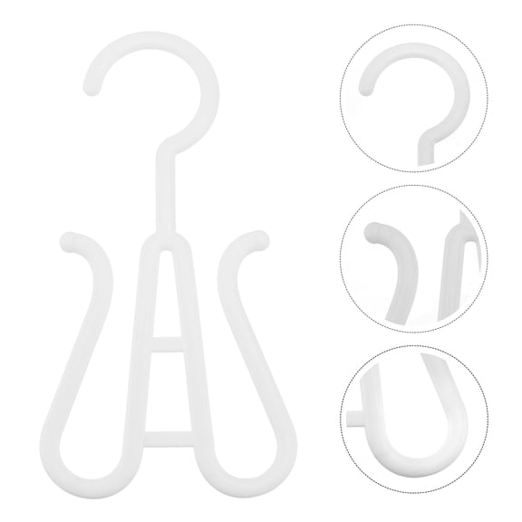 LOLIPPYY 20Pcs Plastic Shoe Hooks for Shoes Display and Drying White Home Use