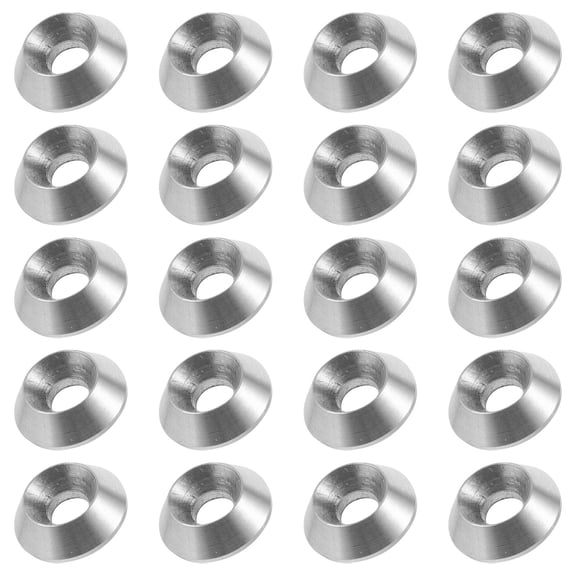 LOLIPPYY 20Pcs Plated Silver Conical Cup Washers for Screws with Enhanced Load Distribution