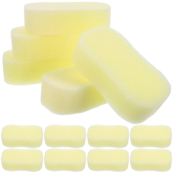LOLIPPYY 20Pcs Portable Yellow Hair Sponge for Neck Duster and Haircut Cleaning
