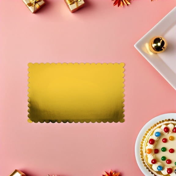 LOLIPPYY 20Pcs Rectangle Cake Board: Edge Cake Tray for Display Baking Party