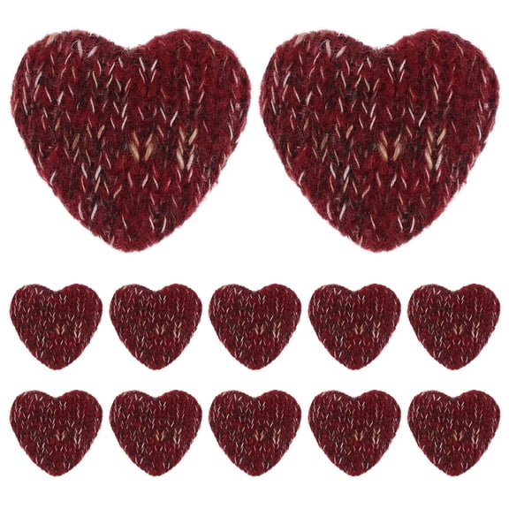 LOLIPPYY 20Pcs Red Fabric Wrapped Heart Buttons for Sewing Dress Coat Blouse Decorative Buttons
