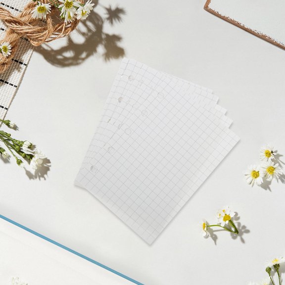 LOLIPPYY 20Pcs Refillable Notebook Paper 5 Hole White Lined Sheets for Daily Planning