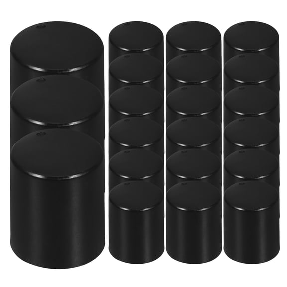 LOLIPPYY 20Pcs Rotatable Control Knob Black Plastic Volume Control Knob for Speaker Accessories
