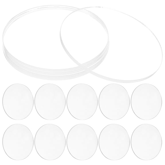LOLIPPYY 20 Pieces Transparent Round Acrylic Discs Blanks for Crafts, Jewelry Making, and Decorative Projects